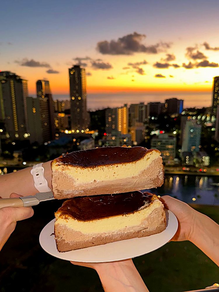XOXO Pastry Triple Chocolate Basque Cheesecake