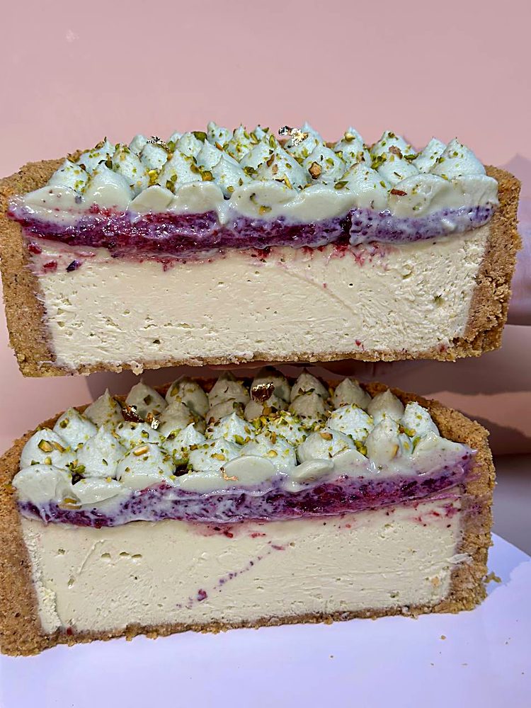 XOXO Pastry Pistachio Raspberry Signature Cheesecake